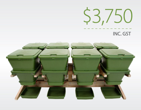 Commercial rack of 8 bins